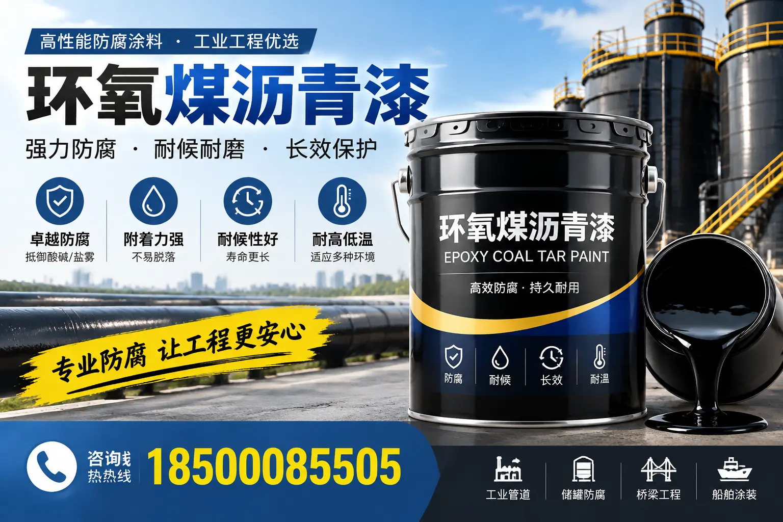 环氧煤沥青漆的施工方法与注意事项，确保在清远顺利完成